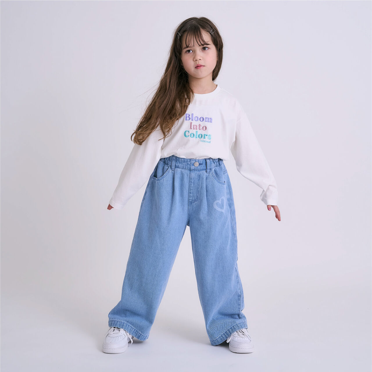 Graphic Assorted Denim Pants,Sax blue, large image number 7