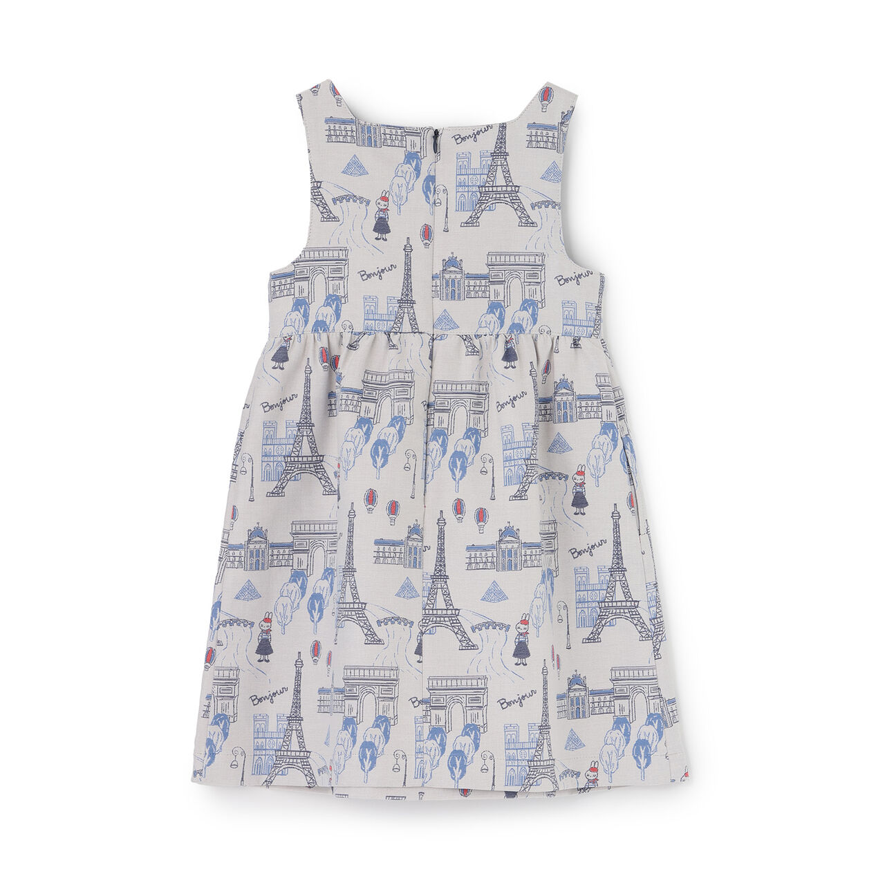 [Made in Japan] Paris Pattern Jacquard Jumper Skirt,Ivory, large image number 3