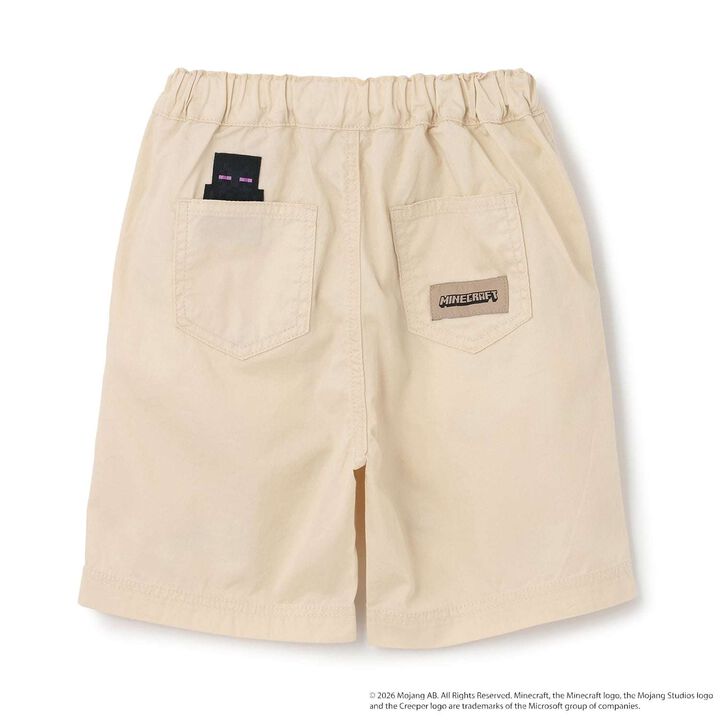 [MINECRAFT] Embroidered Half Pants,Beige, medium image number 7