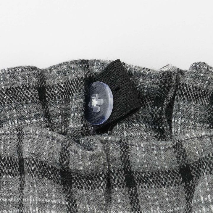 Jacquard Checkered Tapered Pants,Black, medium image number 9