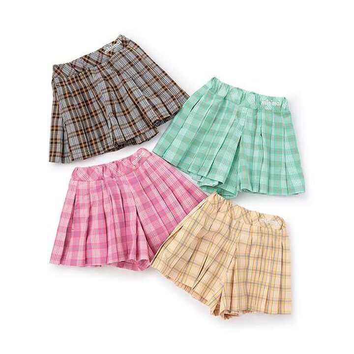 Check Pleats Culottes,Turquoise, medium image number 8