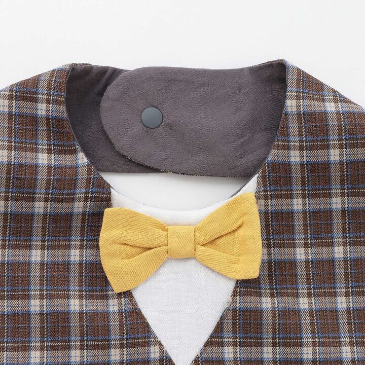 Checkered Vest-Style Set,Mocha tea, medium image number 3