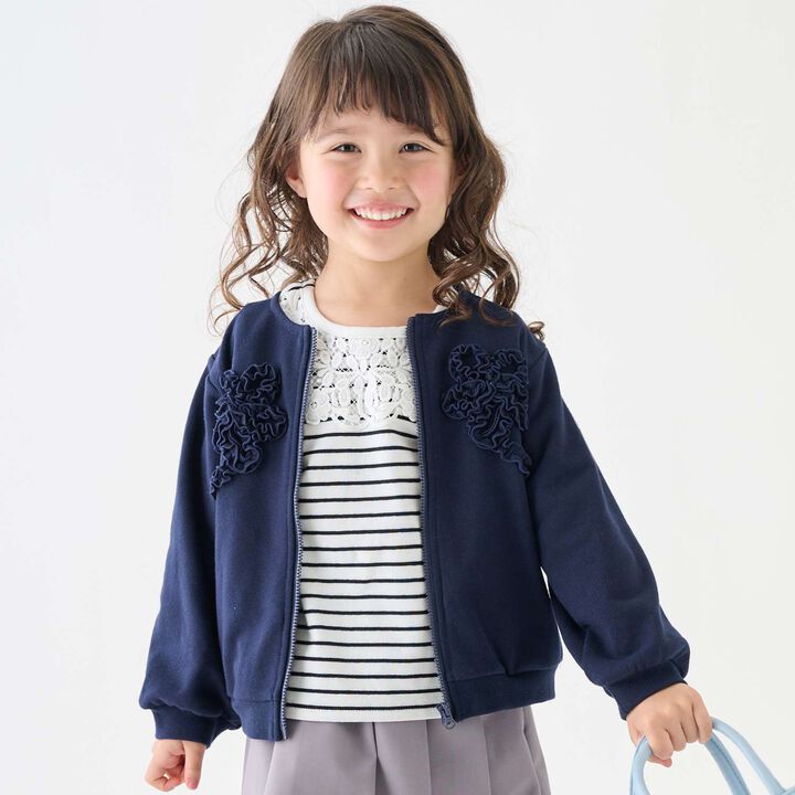 Link Anti-Stain Frill Motif Haori,Navy, medium image number 11