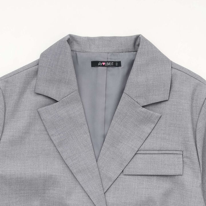 [Graduation Attire] Cropped Jacket,Charcoal gray, medium image number 8