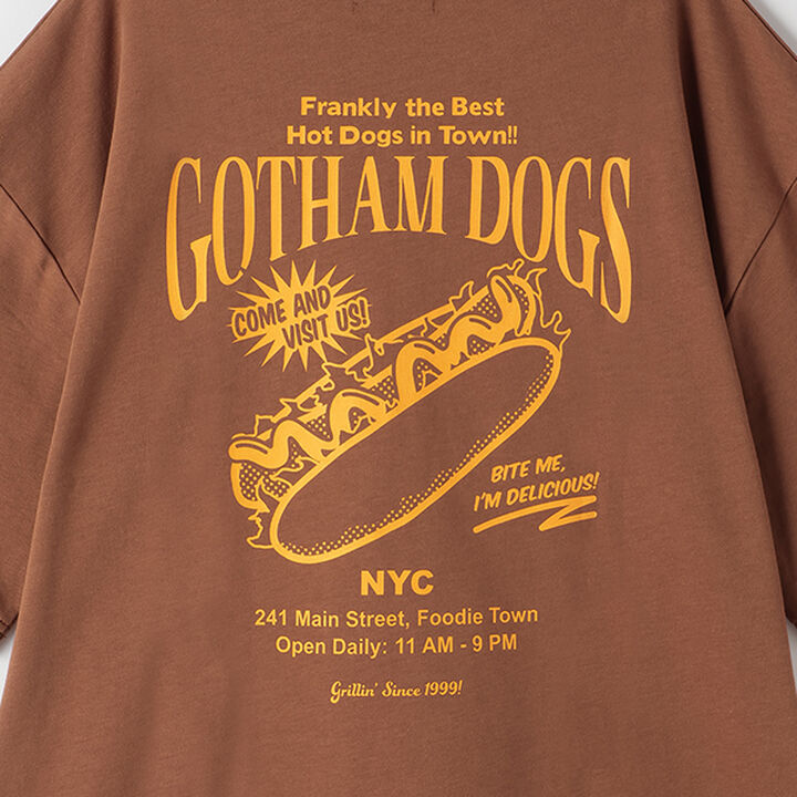 [Cool Touch] High Cool Cotton Hood Print Short Sleeve T-Shirt,Brown, medium image number 8