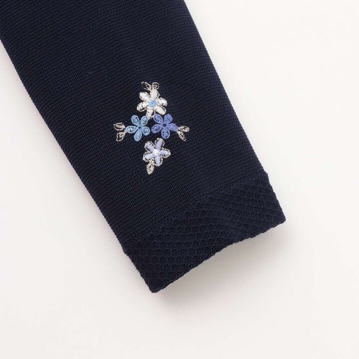 Flower Embroidery Knit Bolero,Off white, medium image number 5