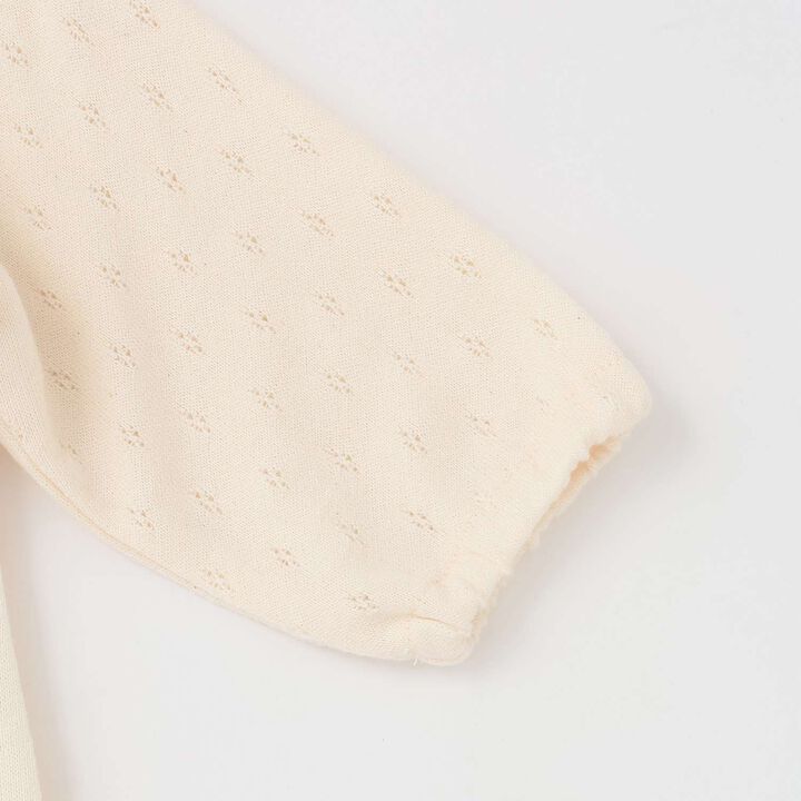 Wild Strawberry Yoke Switch 2WAY Romper [Organic] [Made in Japan],Pearl white, medium image number 7