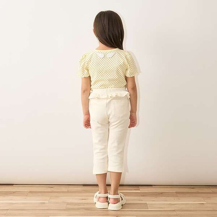 Soft Cotton Mini Puff Short Sleeve T-Shirt with Dot Print,Off white, medium image number 29