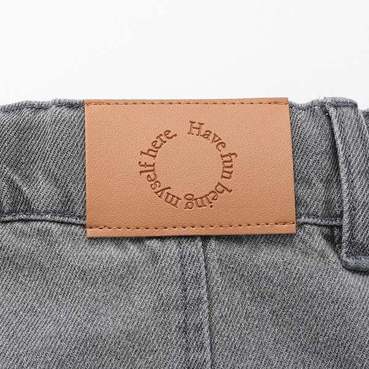 Ribbon Slit Denim Pants,Blue, medium image number 15