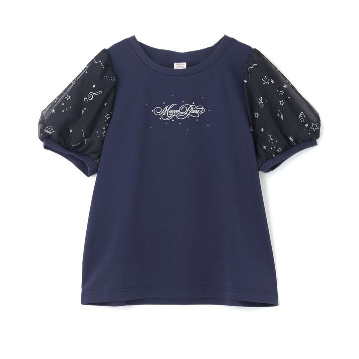 Cool Touch Puff Sleeve Tulle T-Shirt♪,Off white, medium image number 10