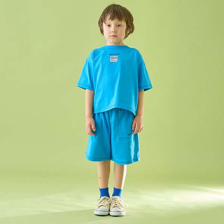 [Coordinatable Setup] [Kaiteki Tenjiku] Contrast Stitching 5-Length Pants,Deep blue, medium image number 21