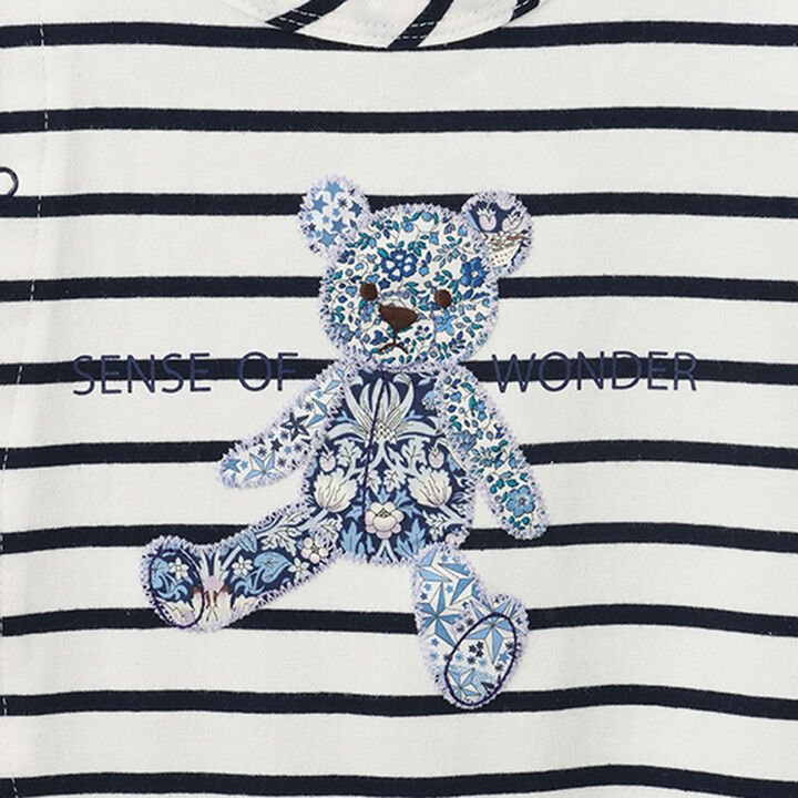 Liberty Appliqu&eacute; Bear Short All-in-One,Navy, medium image number 4