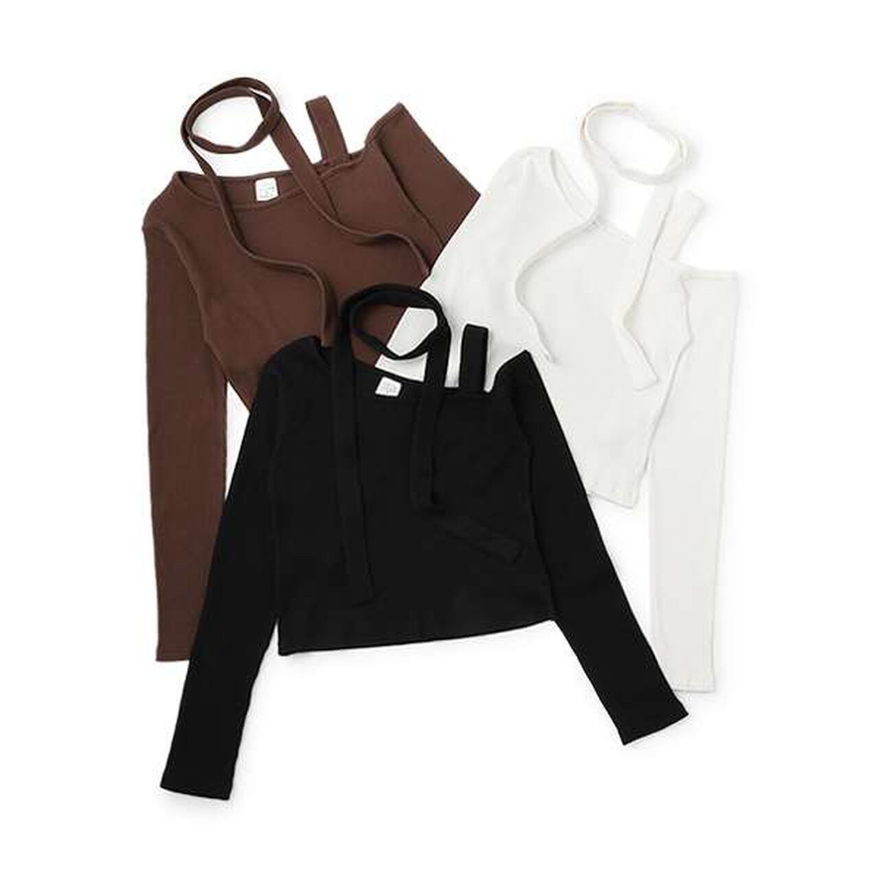 Bow Tie Long T-Shirt,Off white, large image number 4