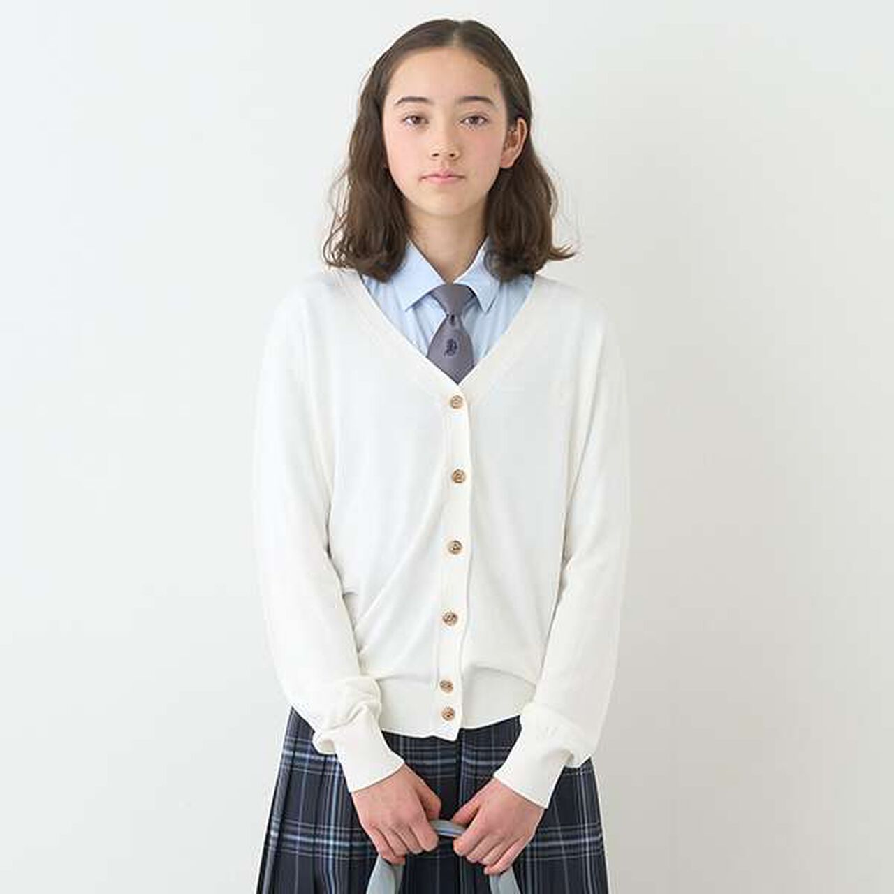 Cool Touch Antibacterial Deodorant V-Neck Cardigan,Navy, large image number 11