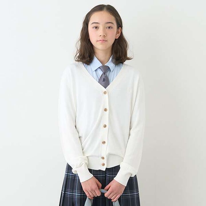 Cool Touch Antibacterial Deodorant V-Neck Cardigan,Navy, medium image number 11