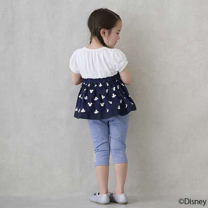 [Disney] Side Ribbon 7/8 Length Leggings,Sax blue, medium image number 3