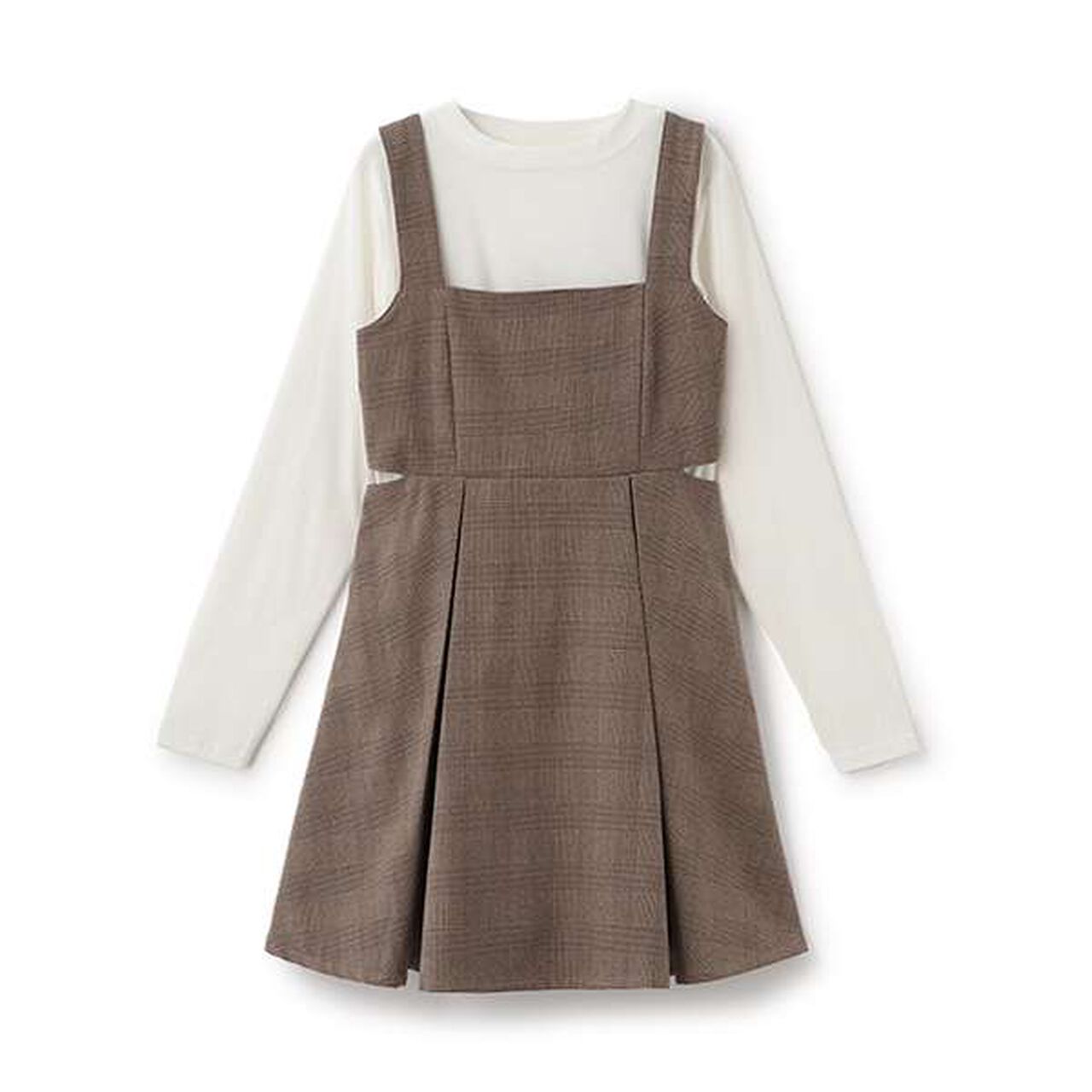 [DHOLIC] Inner Lining Included Jumper Skirt,Mocha tea, large image number 7