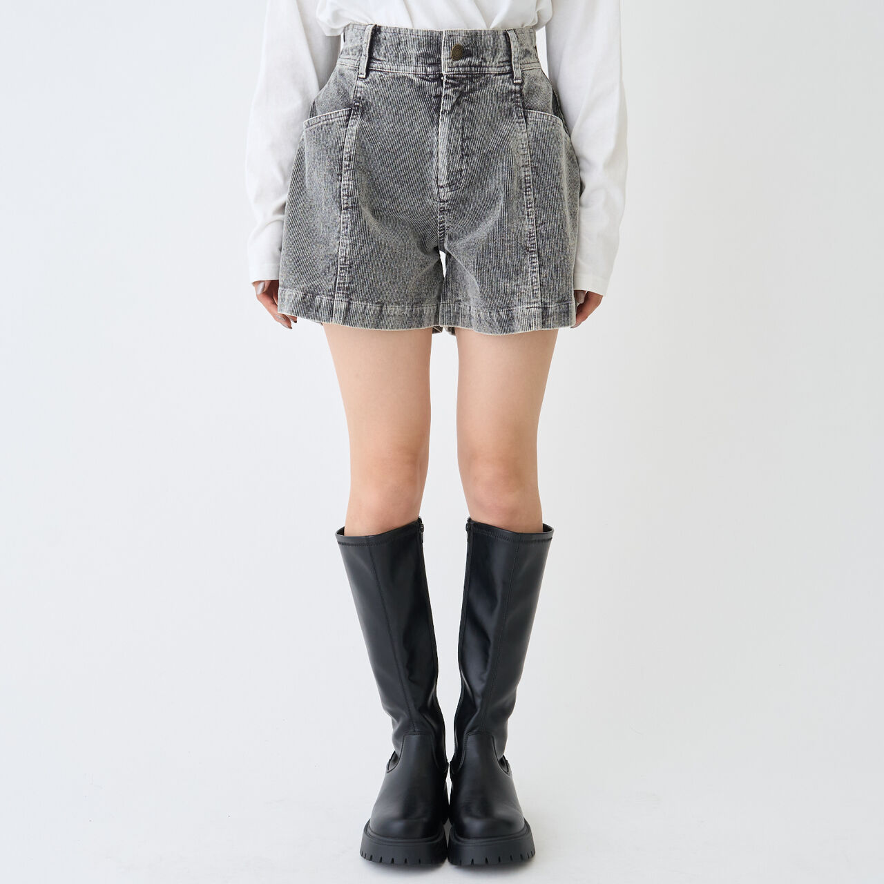 Casual Look Corduroy Shorts,Brown, large image number 5