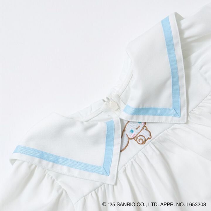 Cinnamoroll Sailor Collar Puff One-Piece Dress [Sanrio Characters],Navy, medium image number 25