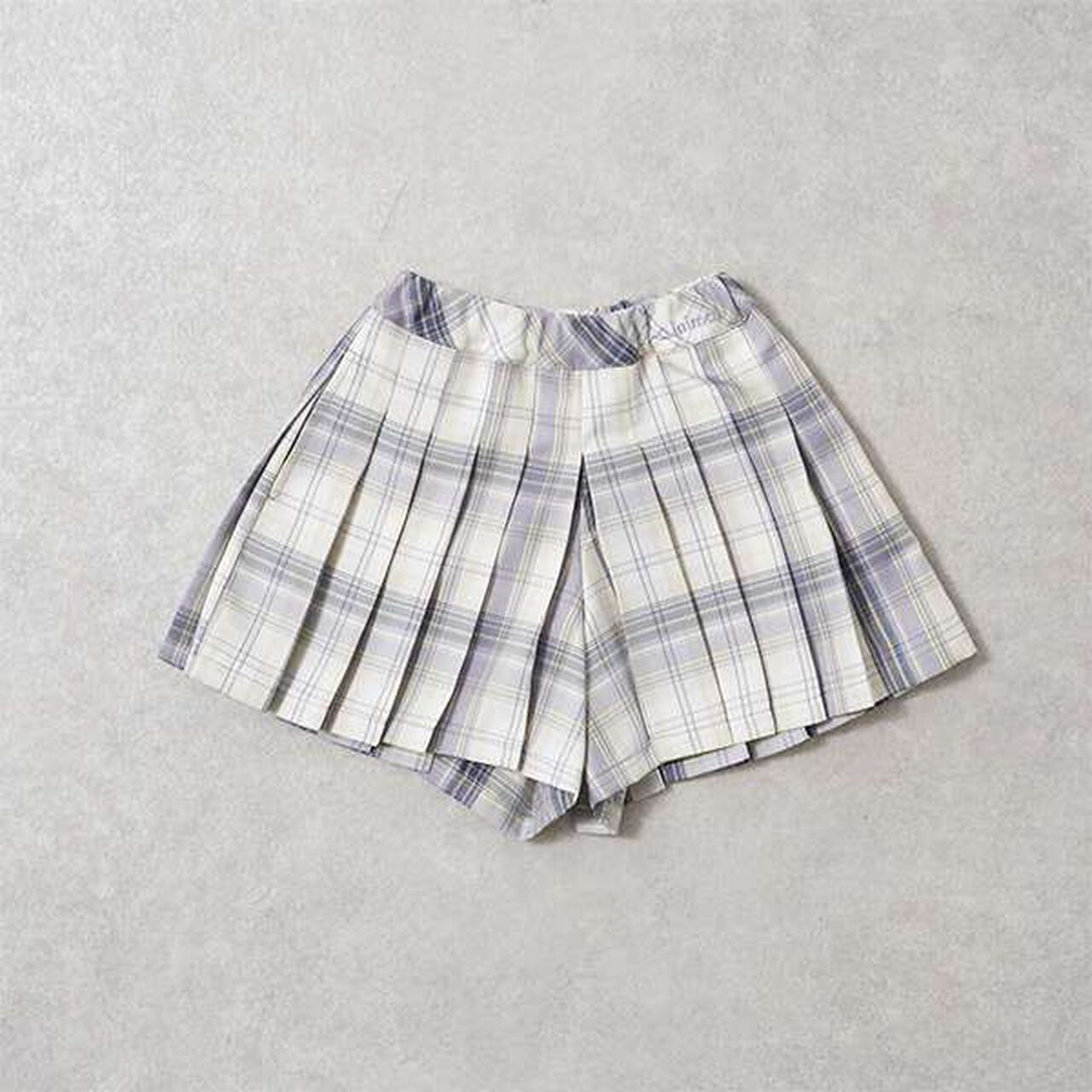 Check Pleated Culotte Pants,Pink, large image number 8