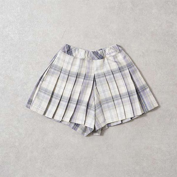 Check Pleated Culotte Pants,Pink, medium image number 8