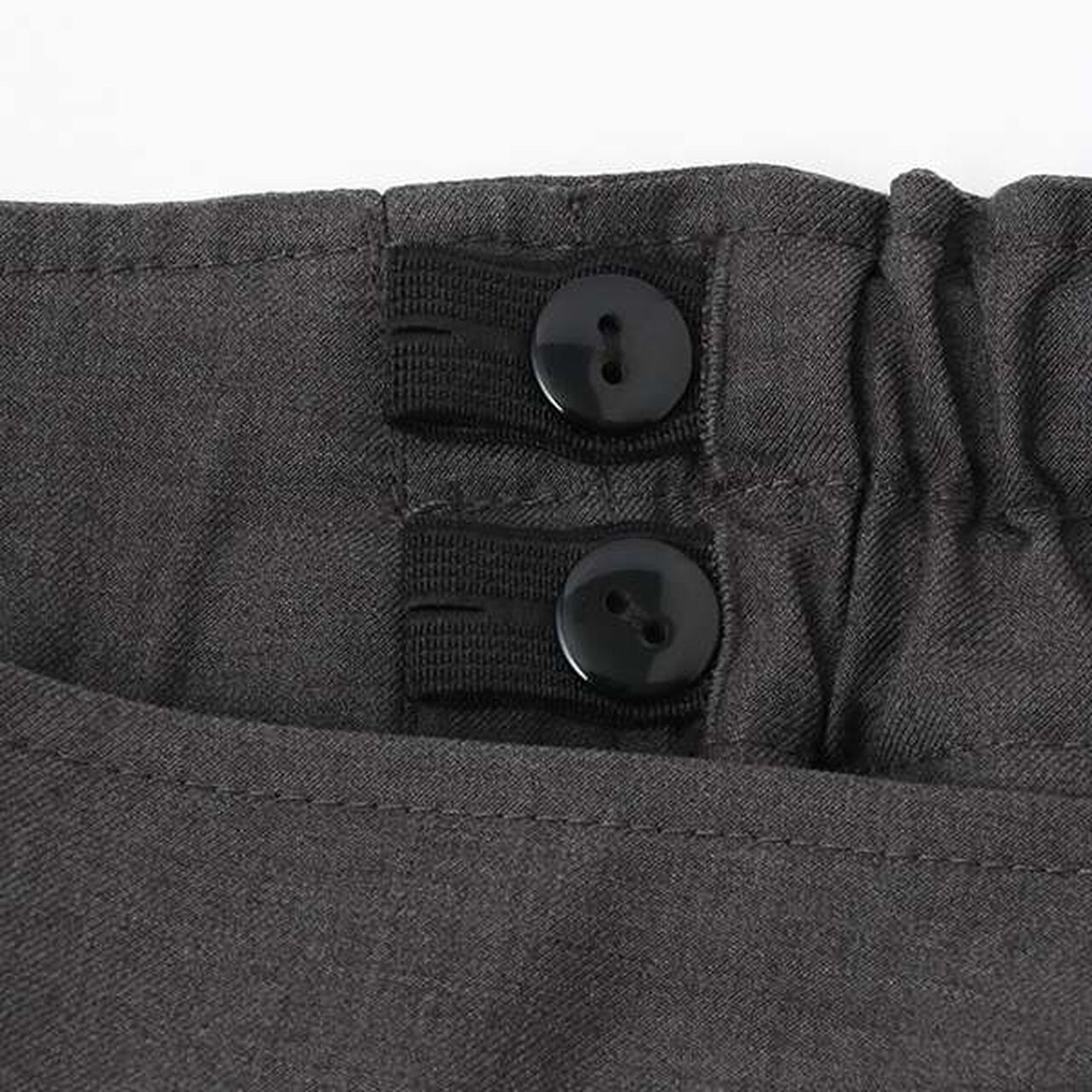 Lace-Up Ribbon Double Layer Pleated Skirt-Pants,Gray, large image number 6