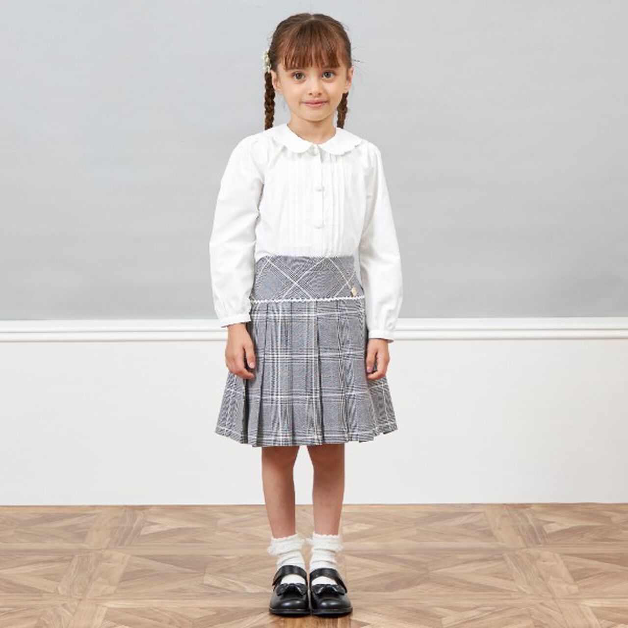 KP Scallop Trim Collar Blouse (110-130),, large image number 1