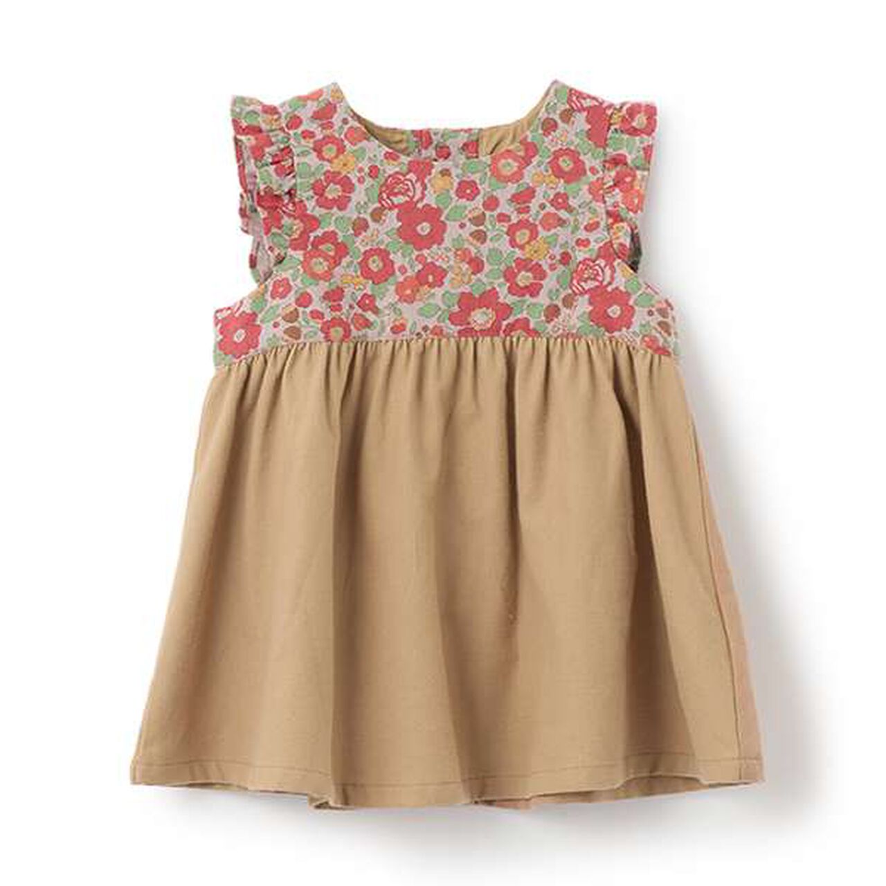 [Made in Japan] Liberty Fabric Yoke Tunic,Mocha tea, large image number 0