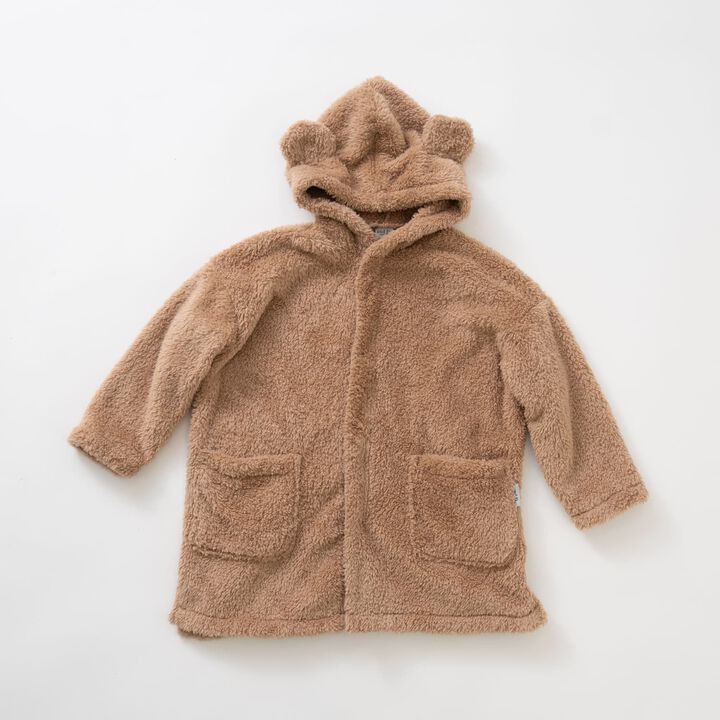 Fluffy Fleece Hoodie,Beige, medium image number 4