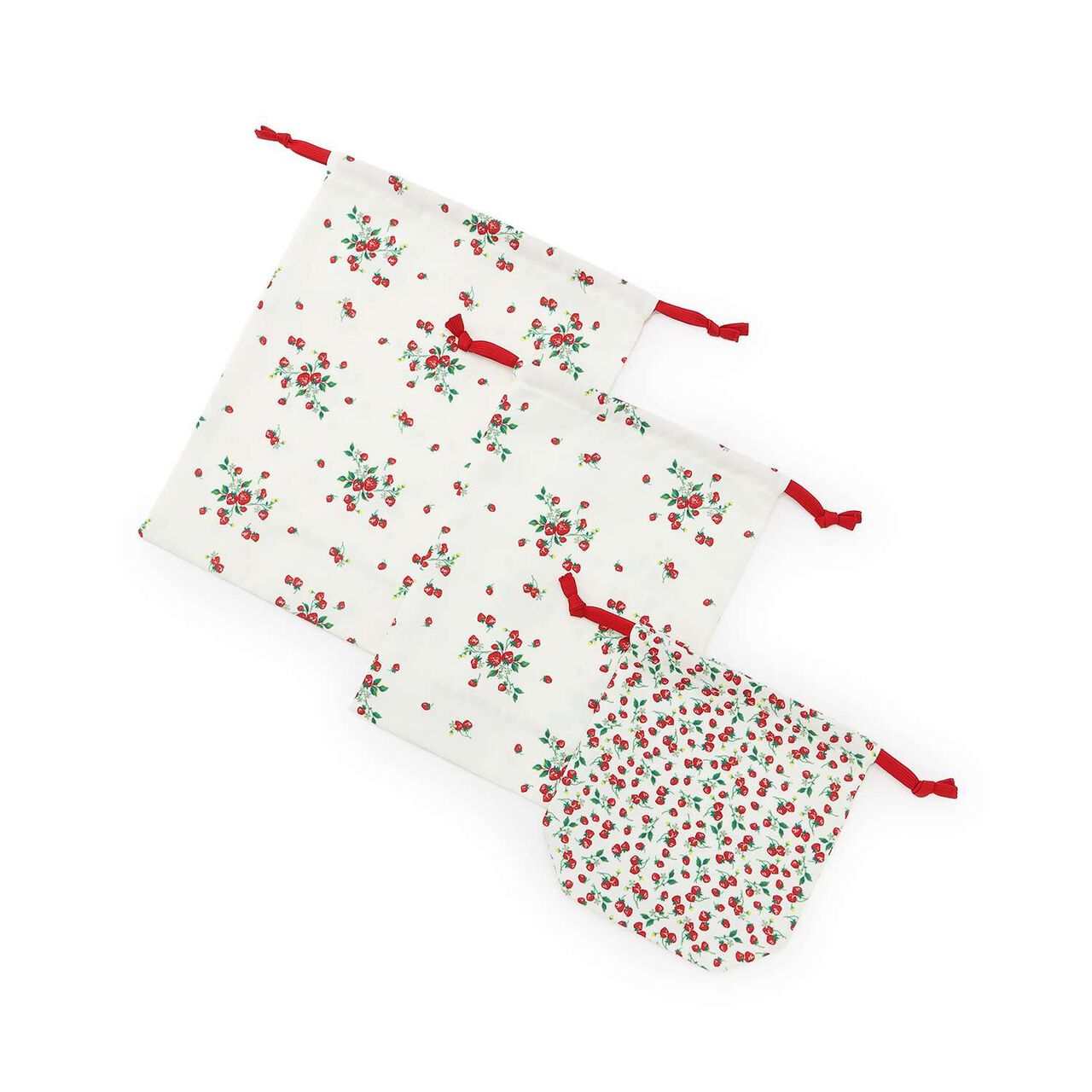Wild Strawberry Pouch Set (3 Pieces),Pearl white, large image number 1