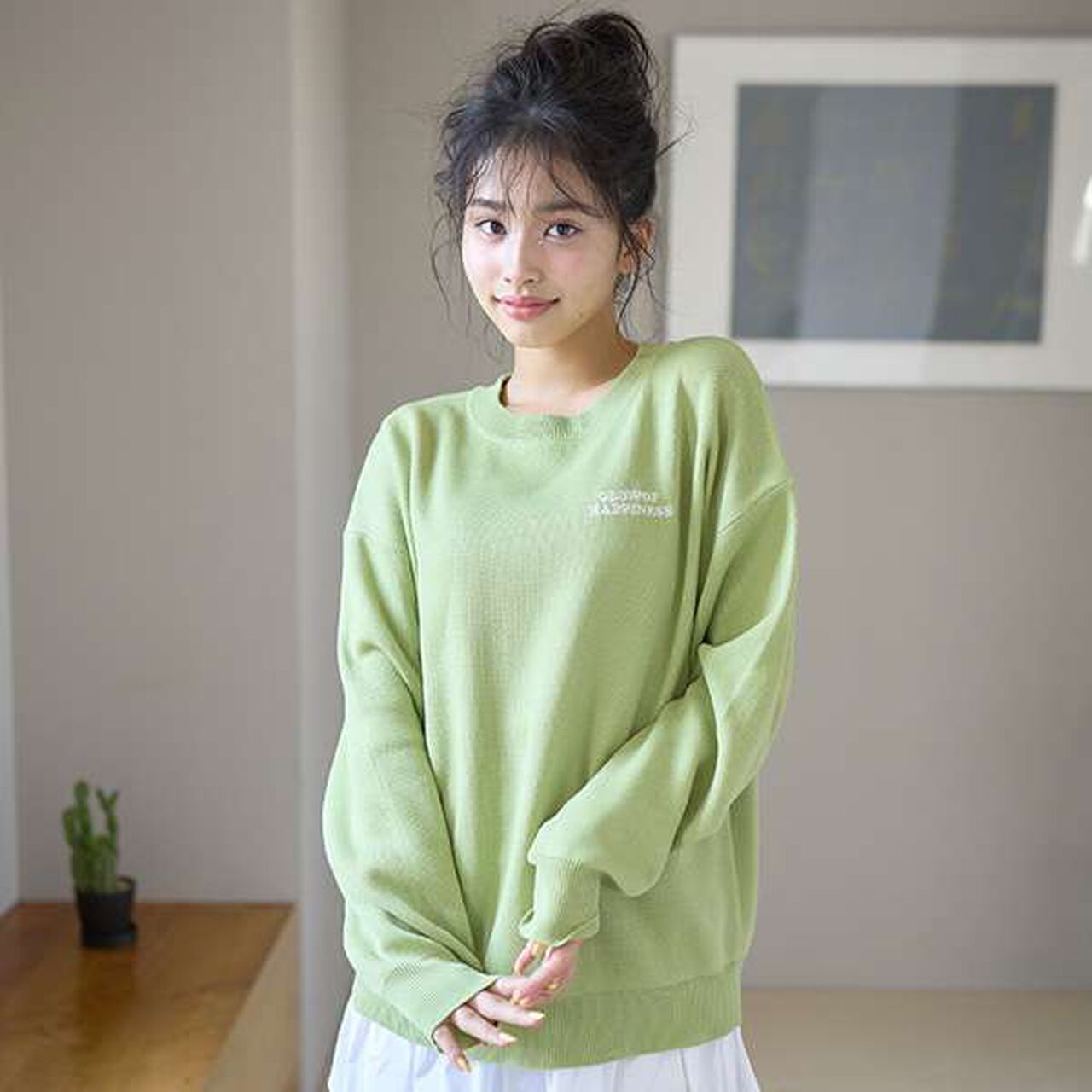 Back Heart Jacquard Knit,Navy, large image number 1