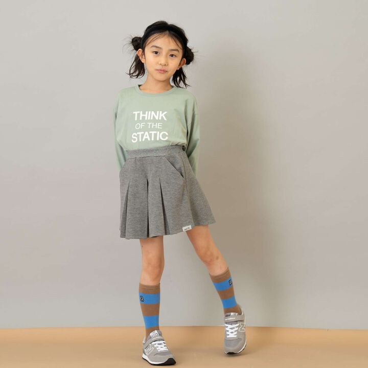 Box Pleated Skirt-Pants,Gray, medium image number 7