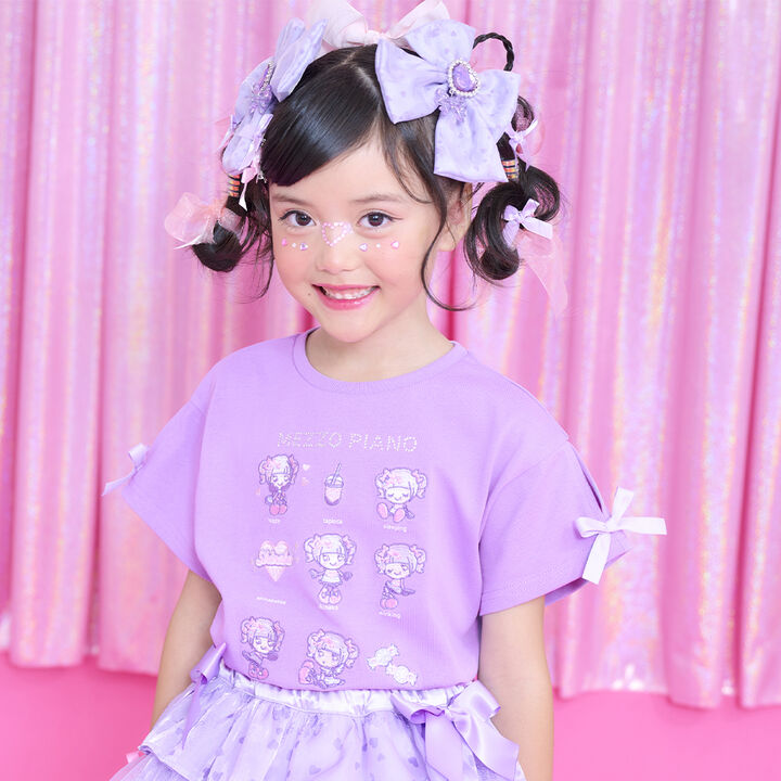 Shinako-chan Ribbon Hair Clip Set (2 Pieces),Lavender, medium image number 7