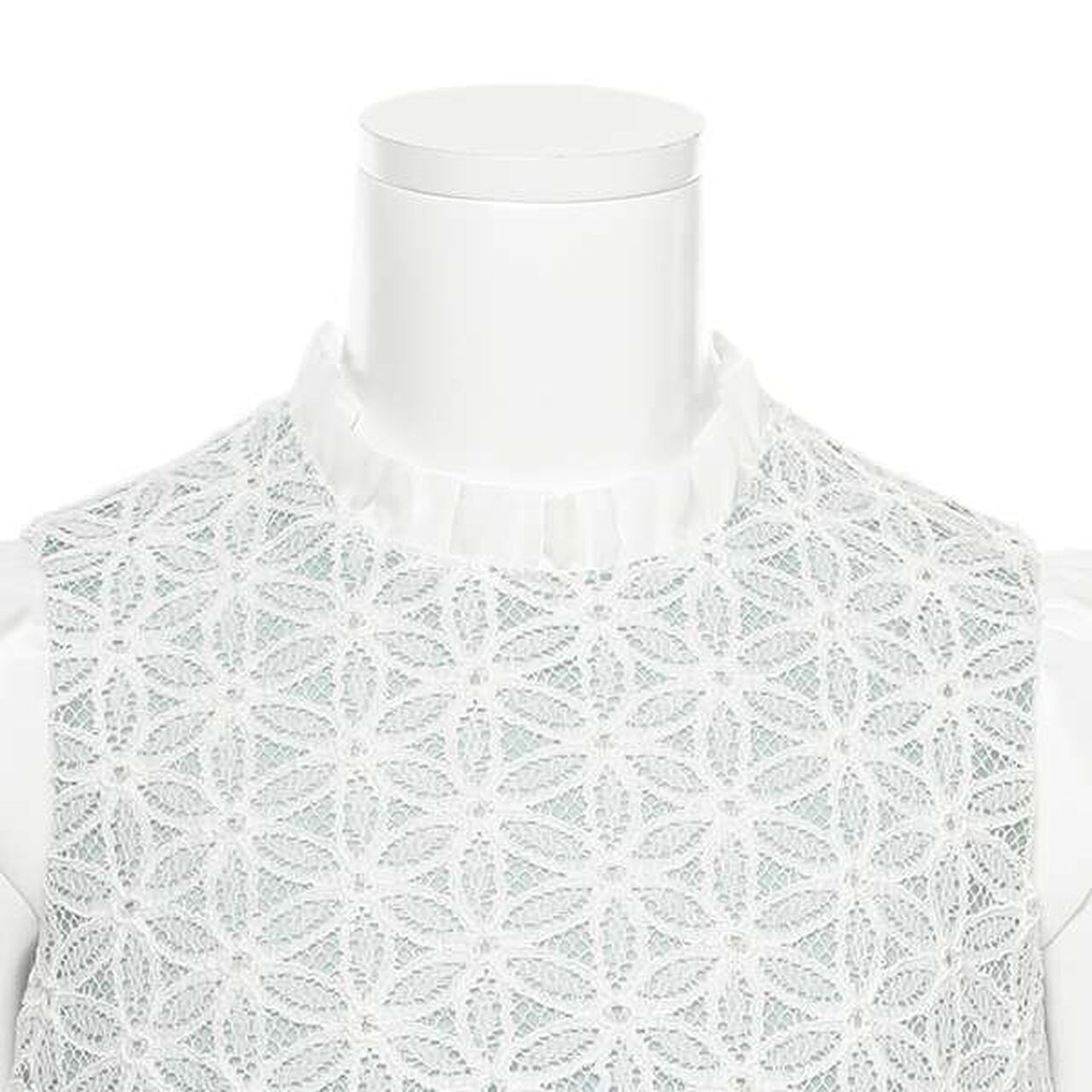 [Kids] Lace Pleated Dress,Sax blue, large image number 8