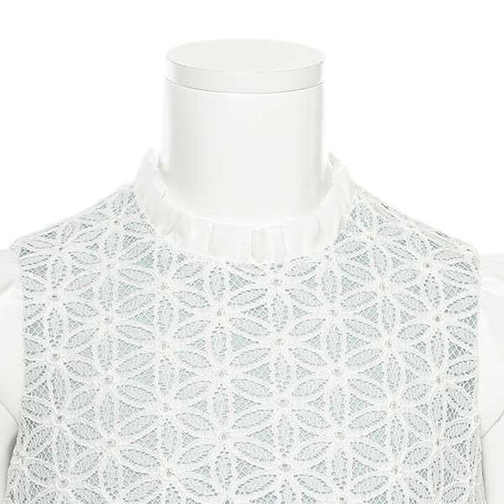 [Kids] Lace Pleated Dress,Sax blue, medium image number 8