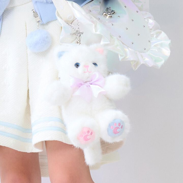 Cat & Bear Plush Charm,, medium