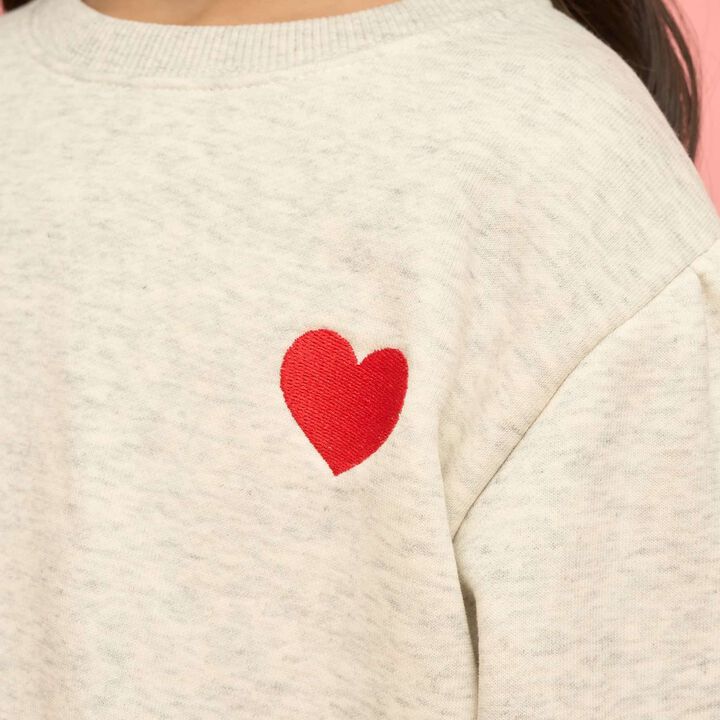 Quick-Dry Fleece Sweatshirt with Single-Point Embroidery,Smoke white, medium image number 29