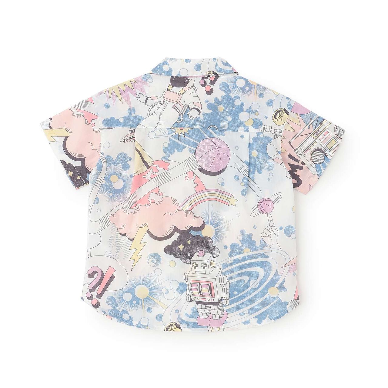 LUKEY S ROBOT Short-Sleeve Shirt,Blue, large image number 5