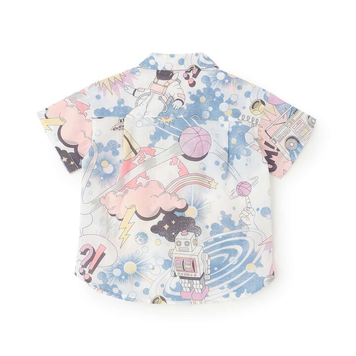 LUKEY S ROBOT Short-Sleeve Shirt,Blue, medium image number 5