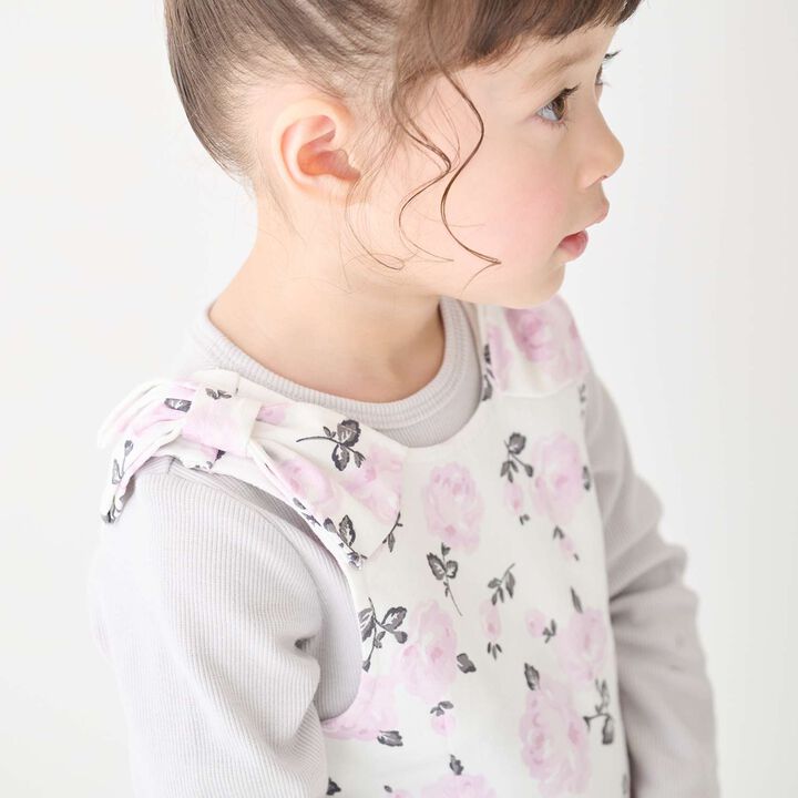 Link Shoulder Ribbon Jumper Skirt Set,Navy, medium image number 4