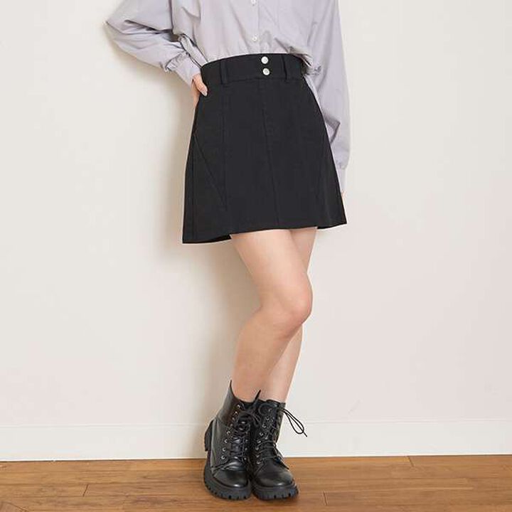 Color-Block A-Line Skirt Shorts,Ivory, medium image number 20