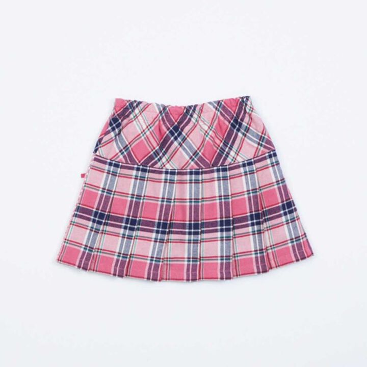 KP Check Pleats Skirt with Shorts (90-160),Pink, medium image number 1