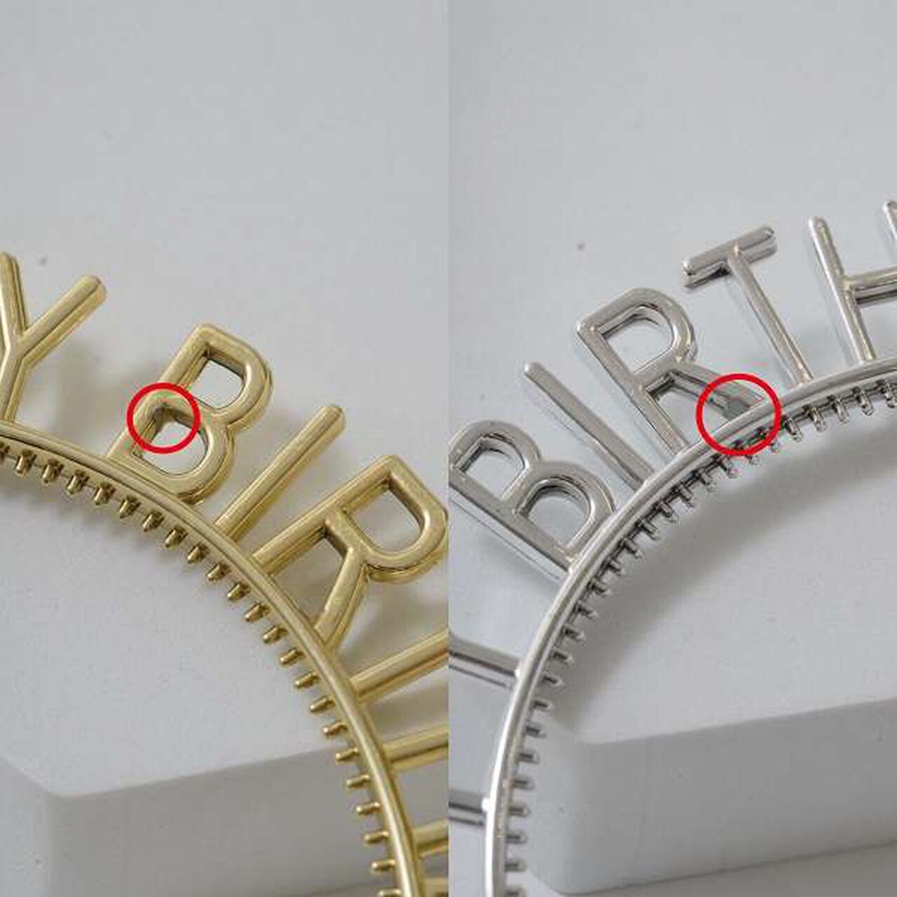 Happy Birthday Headband,Silver, large image number 8