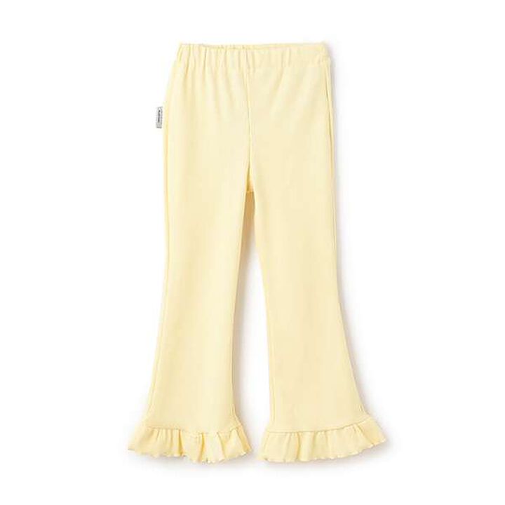 Anti-Stain Hem Frill Ribbed Pants,Charcoal gray, medium image number 9