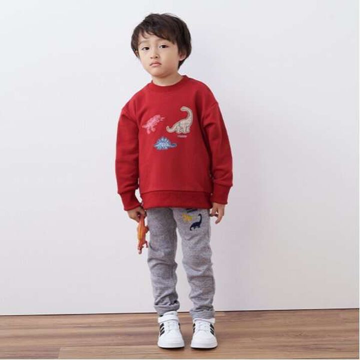 Dinosaur Appliqu&eacute; Side Pocket Sweatshirt,Milky white, medium image number 4