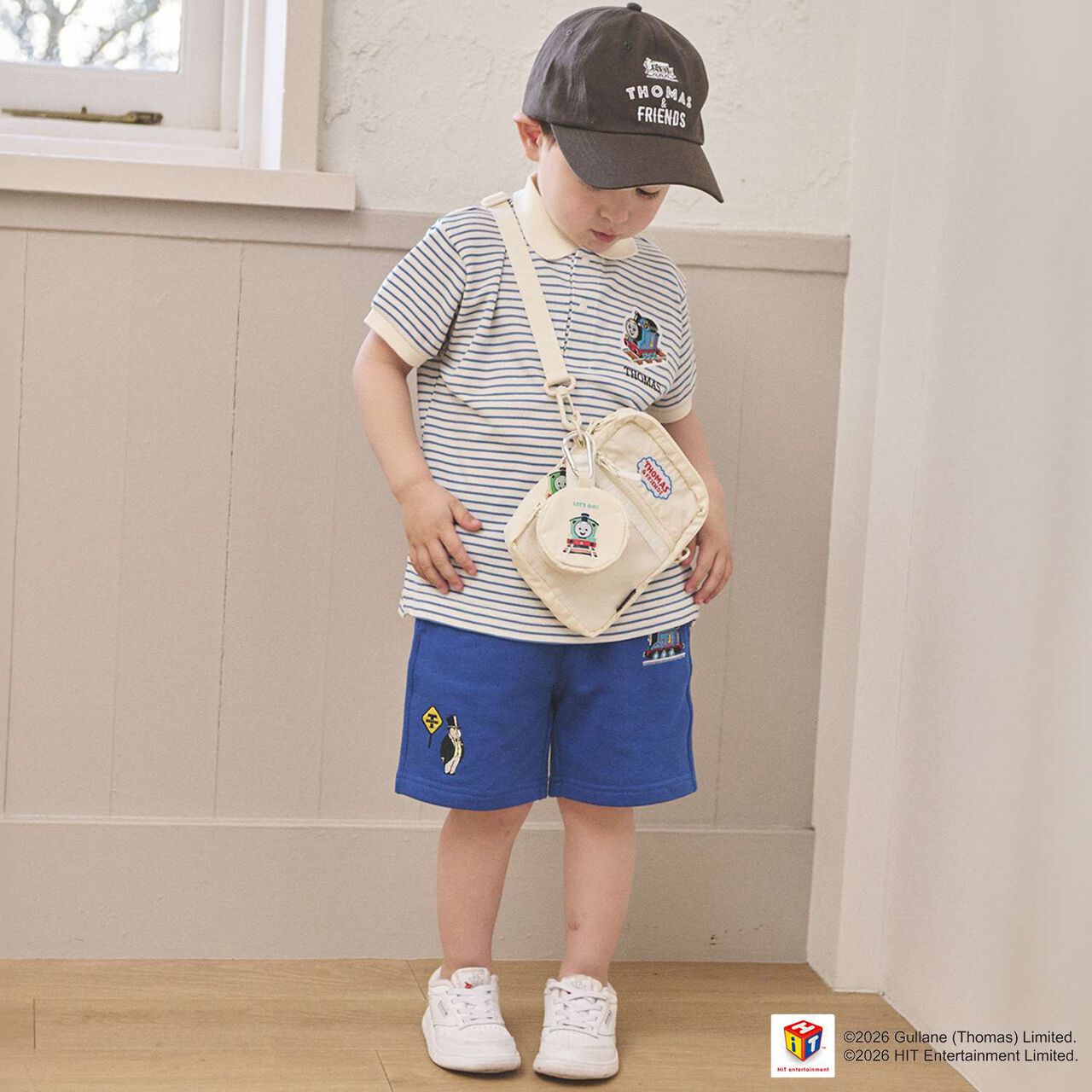 [Thomas the Tank Engine] Short-Sleeve Polo Shirt,Sax blue, large image number 2