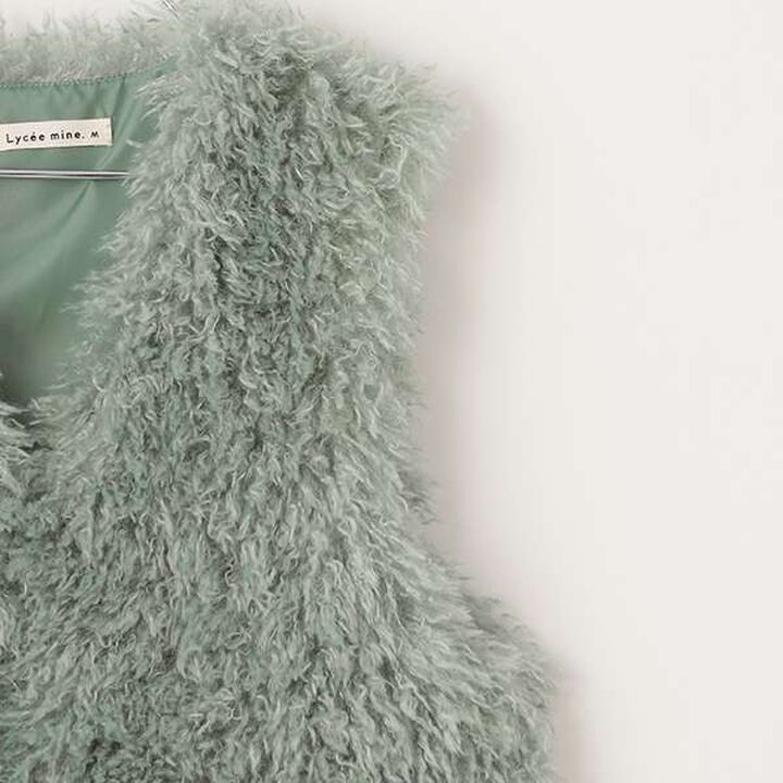 Fluffy and Soft Halloween Fur Vest,Mint, medium image number 8