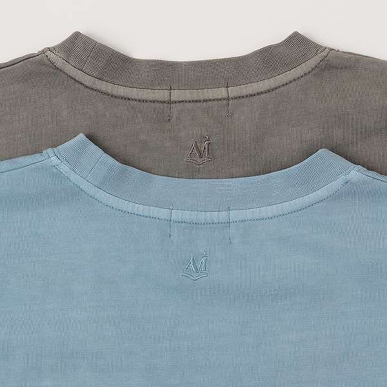 [AMI] Sleeve Frill Pigment T-Shirt,Sax blue, large image number 3