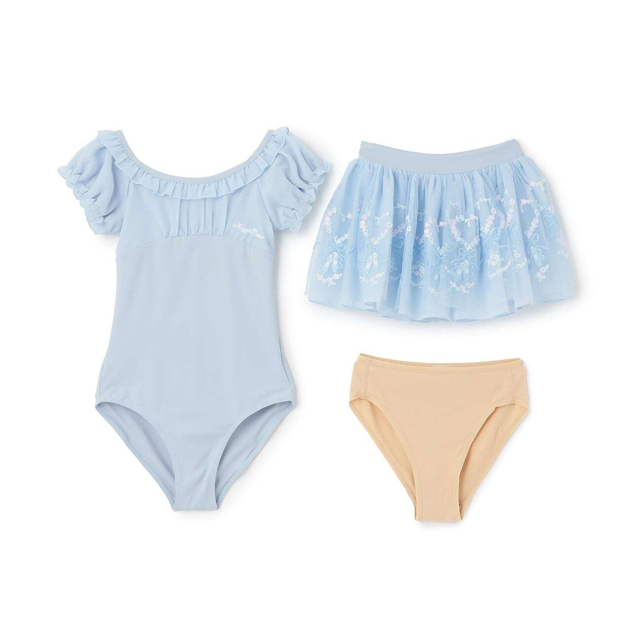 [Ballet] Leotard & Skirt Set,Sax blue, large image number 8