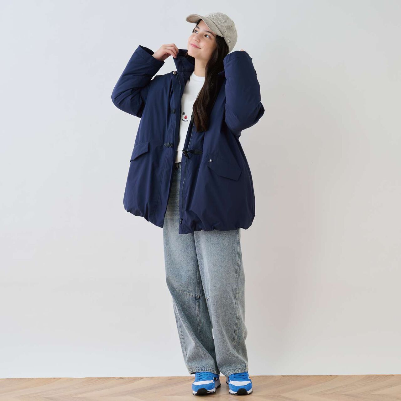 Water-Repellent Fiber Fill Duffle Coat,Off white, large image number 18